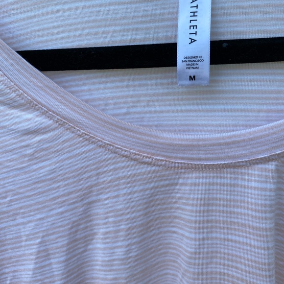 Athleta pink striped shirt - Picture 2 of 3